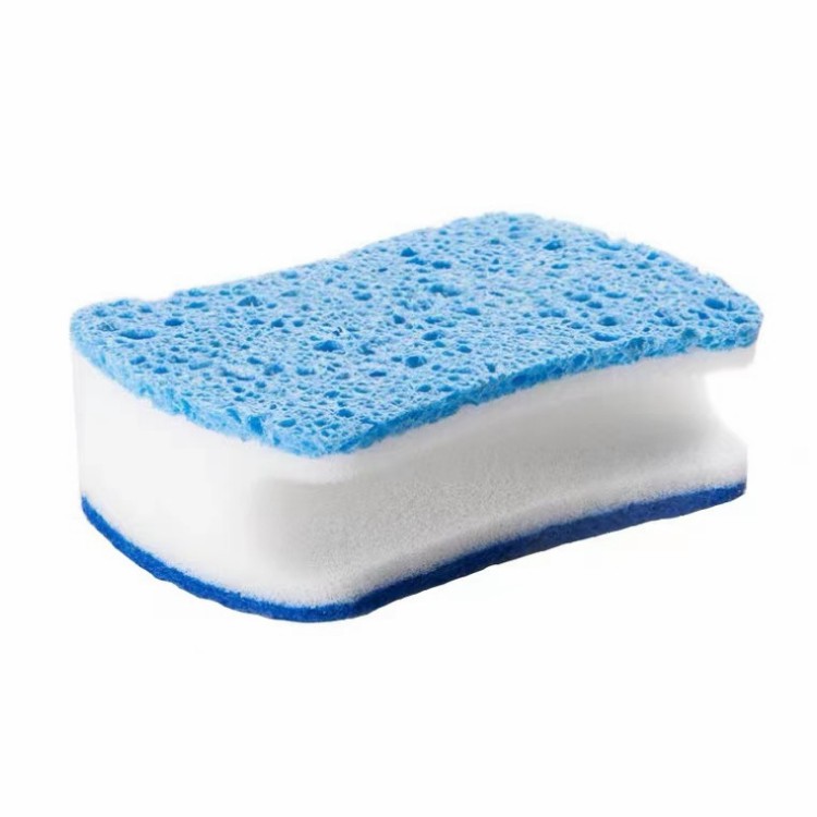 三层复合木浆棉海绵刷子