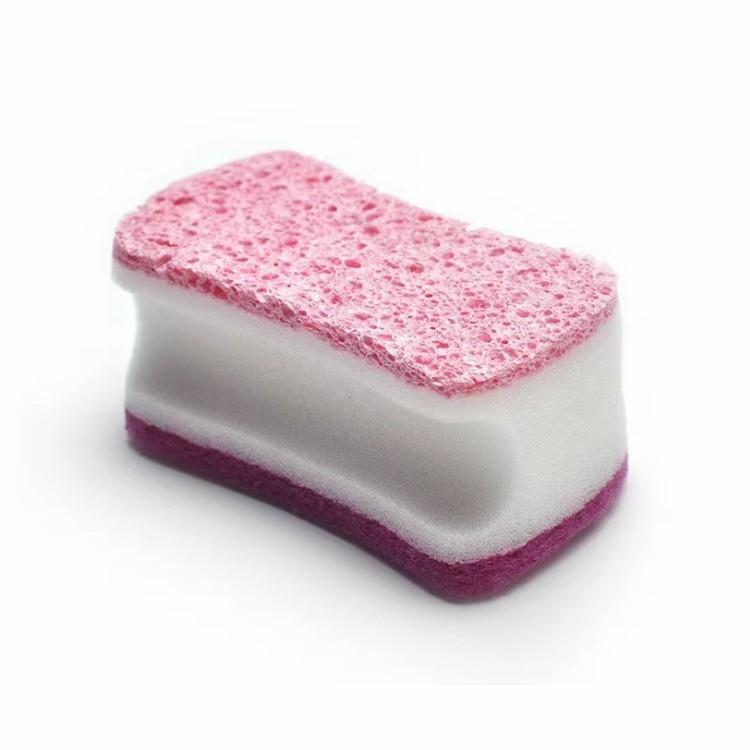 三层复合木浆棉海绵刷子