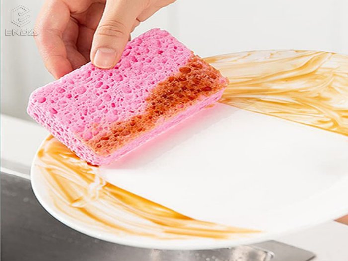 木浆棉海绵清洁餐具